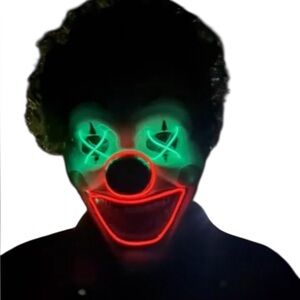 New light up scary Halloween face mask costume adult